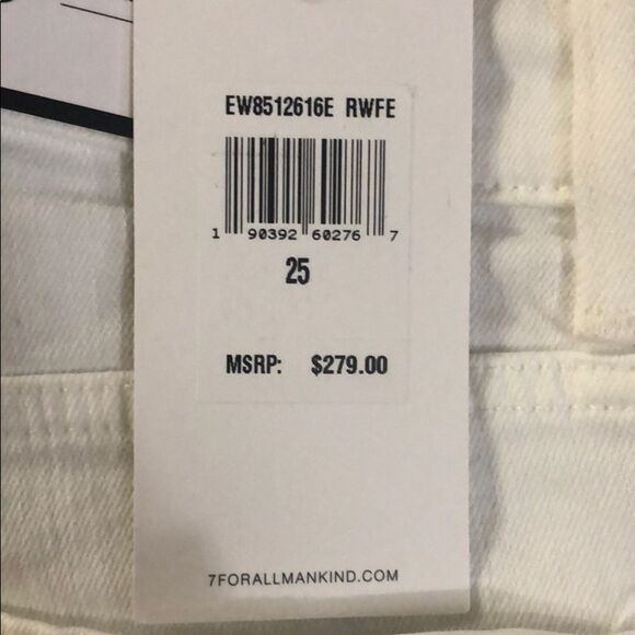 7 for all mankind White Embroidered Jeans - Picture 4 of 5